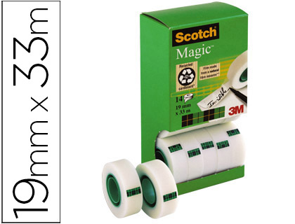 14 cintas adhesivas Scotch Magic 33m.x19 mm.